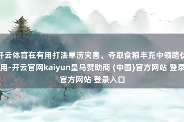 开云体育在有用打法旱涝灾害、夺取食粮丰充中领路伏击作用-开云官网kaiyun皇马赞助商 (中国)官方网站 登录入口