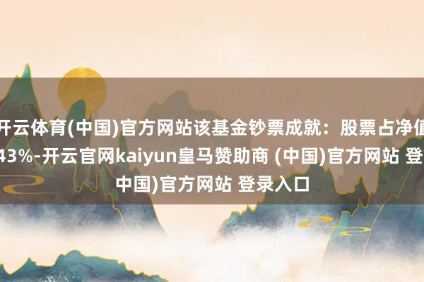 开云体育(中国)官方网站该基金钞票成就：股票占净值比90.43%-开云官网kaiyun皇马赞助商 (中国)官方网站 登录入口