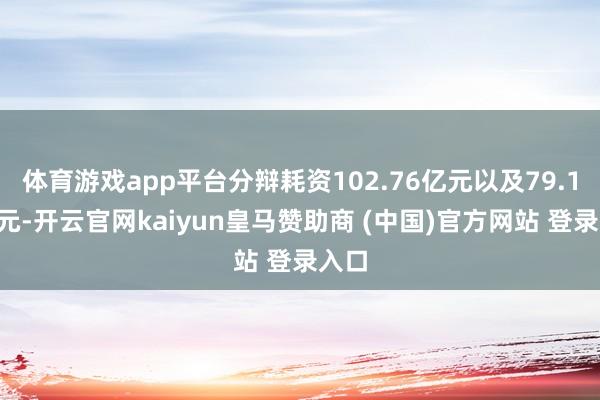 体育游戏app平台分辩耗资102.76亿元以及79.17亿元-开云官网kaiyun皇马赞助商 (中国)官方网站 登录入口
