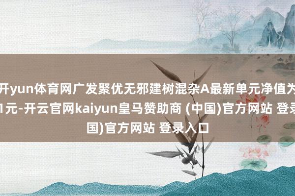开yun体育网广发聚优无邪建树混杂A最新单元净值为1.911元-开云官网kaiyun皇马赞助商 (中国)官方网站 登录入口