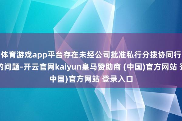 体育游戏app平台存在未经公司批准私行分拨协同行务激发的问题-开云官网kaiyun皇马赞助商 (中国)官方网站 登录入口
