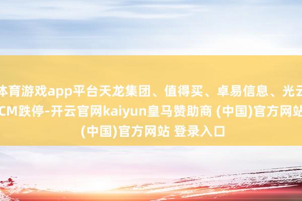 体育游戏app平台天龙集团、值得买、卓易信息、光云科技等20CM跌停-开云官网kaiyun皇马赞助商 (中国)官方网站 登录入口